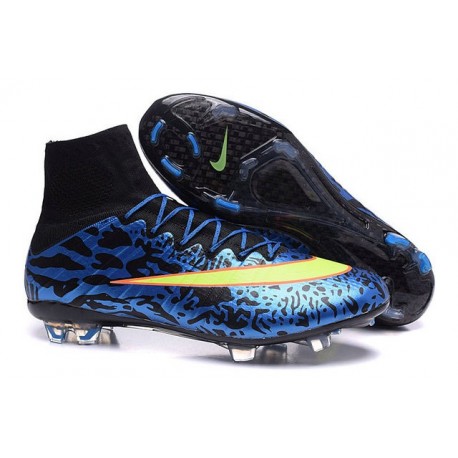 Mens 2015 Nike Mercurial Superfly 4 FG Soccer Boot Blue Yellow Mens 2015 Nike Mercurial Superfly 4 FG Soccer Boot Blue Yellow