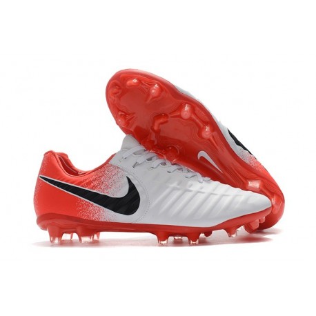 Nike Tiempo Legend 7 FG Kangaroo Leather - White Red Nike Tiempo Legend 7 FG Kangaroo Leather - White Red
