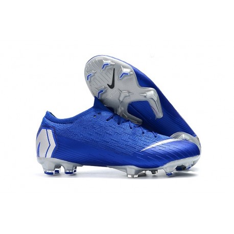 New Nike Mercurial Vapor 12 Elite FG Cleats Blue Silver New Nike Mercurial Vapor 12 Elite FG Cleats Blue Silver