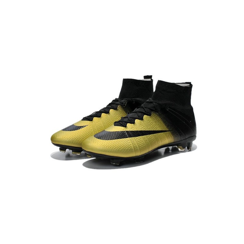 football cleats gold black