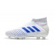 adidas Predator Virtuso 19+ FG Firm Ground Boots - White Blue