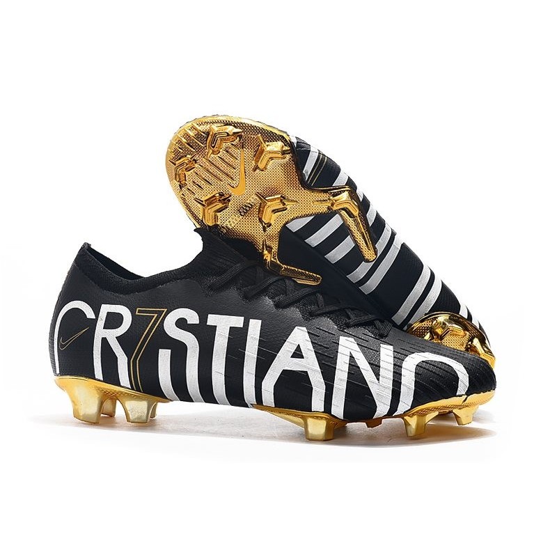 Cristiano Ronaldo Nike Mercurial Vapor 12 Elite CR7 FG Black Golden