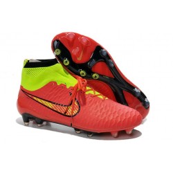 Top Nike Magista Obra FG ACC Mens Soccer Boots Red Gold Volt