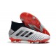 adidas Predator 19+ FG Firm Ground Boots - Silver Black Red