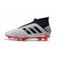 adidas Predator 19+ FG Firm Ground Boots - Silver Black Red