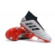 adidas Predator 19+ FG Firm Ground Boots - Silver Black Red