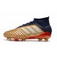 adidas Predator 19.1 FG Soccer Cleat Gold Red Silver