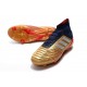 adidas Predator 19.1 FG Soccer Cleat Gold Red Silver