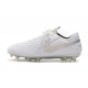 Nike Tiempo Legend VIII Elite FG Cleats White Chrome Silver