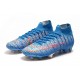 Nike Mercurial Superfly 7 Elite FG Soccer Cleats Blue Silver Red