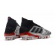 adidas Predator 19.1 FG Soccer Cleat Silver Black Red