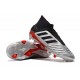 adidas Predator 19.1 FG Soccer Cleat Silver Black Red