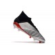 adidas Predator 19.1 FG Soccer Cleat Silver Black Red