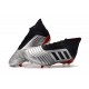 adidas Predator 19.1 FG Soccer Cleat Silver Black Red