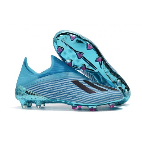 adidas X 19+ FG Soccer Cleats Bright Cyan Black