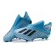 adidas X 19+ FG Soccer Cleats Bright Cyan Black