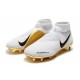 Nike Phantom Vision Elite DF Firm Ground Cleats White Gold Black