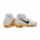 Nike Phantom Vision Elite DF Firm Ground Cleats White Gold Black