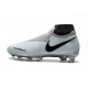 Nike Phantom Vision Elite DF Firm Ground Cleats Gray Red