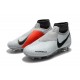 Nike Phantom Vision Elite DF Firm Ground Cleats Gray Red