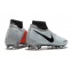 Nike Phantom Vision Elite DF Firm Ground Cleats Gray Red