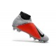 Nike Phantom Vision Elite DF Firm Ground Cleats Gray Red