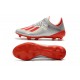 adidas X 19.1 FG Soccer Cleats - Silver Metallic/Hi Res-Red/White