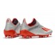 adidas X 19.1 FG Soccer Cleats - Silver Metallic/Hi Res-Red/White