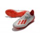 adidas X 19.1 FG Soccer Cleats - Silver Metallic/Hi Res-Red/White