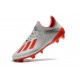 adidas X 19.1 FG Soccer Cleats - Silver Metallic/Hi Res-Red/White