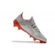 adidas X 19.1 FG Soccer Cleats - Silver Metallic/Hi Res-Red/White