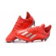 adidas X 19.1 FG Soccer Cleats - Active Red Siilver Metalic