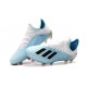 adidas X 19.1 FG Soccer Cleats - White Blue Black