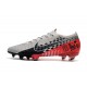 Neymar Nike Mercurial Vapor 13 Elite NJR FG Chrome Black Red Orbit Platinum Tint