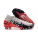 Neymar Nike Mercurial Superfly 7 Elite FG Soccer Cleats Chrome Black Red