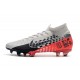 Neymar Nike Mercurial Superfly 7 Elite FG Soccer Cleats Chrome Black Red