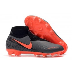 Nike Phantom Vision Elite DF FG 2019 Cleats Black Bright Crimson