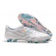 adidas X 99 19.1 FG Soccer Cleats - White Bright Cyan