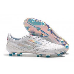 adidas X 99 19.1 FG Soccer Cleats - White Bright Cyan