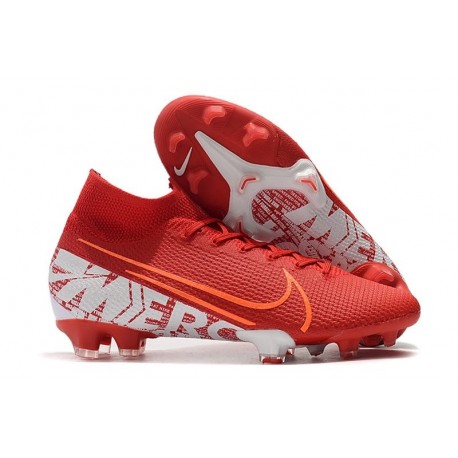 red mercurial soccer cleats