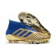 New adidas Predator 19+ FG Soccer Cleat Golden Blue