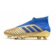 New adidas Predator 19+ FG Soccer Cleat Golden Blue