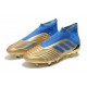 New adidas Predator 19+ FG Soccer Cleat Golden Blue