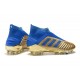 New adidas Predator 19+ FG Soccer Cleat Golden Blue