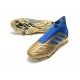 New adidas Predator 19+ FG Soccer Cleat Golden Blue