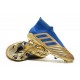 New adidas Predator 19+ FG Soccer Cleat Golden Blue