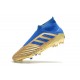 New adidas Predator 19+ FG Soccer Cleat Golden Blue