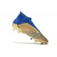 New adidas Predator 19+ FG Soccer Cleat Golden Blue