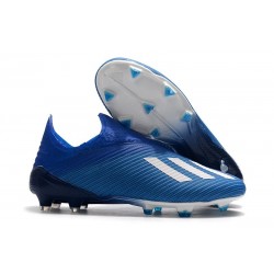 adidas X 19+ FG Soccer Cleats Blue White