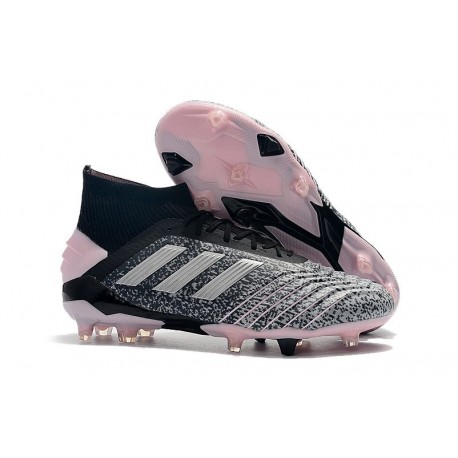 New adidas Predator 19+ FG Soccer Cleat Black Silver Grey